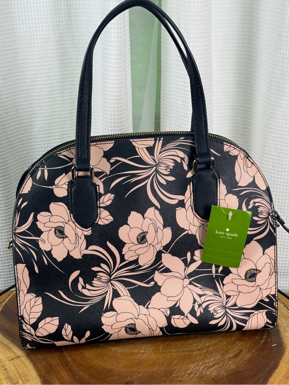 NEW Kate Spade Floral Satchel Bag Floral w/ Crossbody Laurel Way Reiley Gardenia - Picture 3 of 16